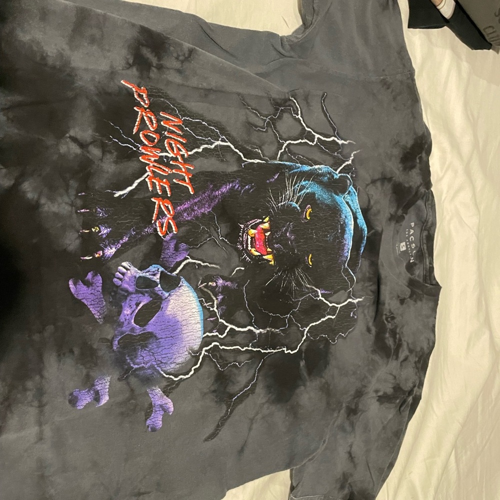 *VINTAGE* PacSun Tie-dye Night Prowler Black panther T-Shirt Graphic Tee Small